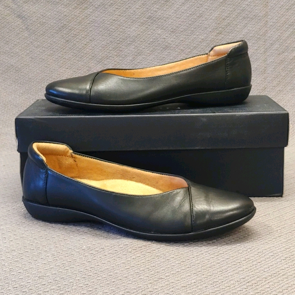 Naturalizer Fiona Leather Slip-on Flat Black-7